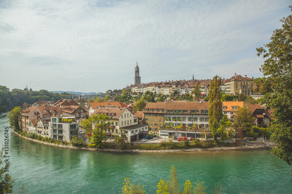 View to the old town of the swiss capital city of Bern.