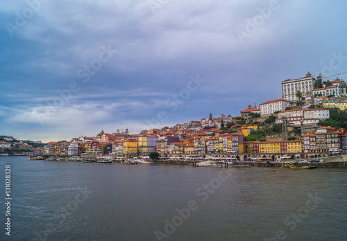 A view of Porto city and the Douro river; Portugal.