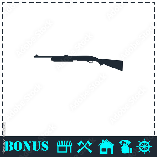Shotgun icon flat