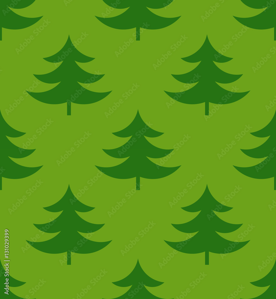 Green Christmas trees pattern