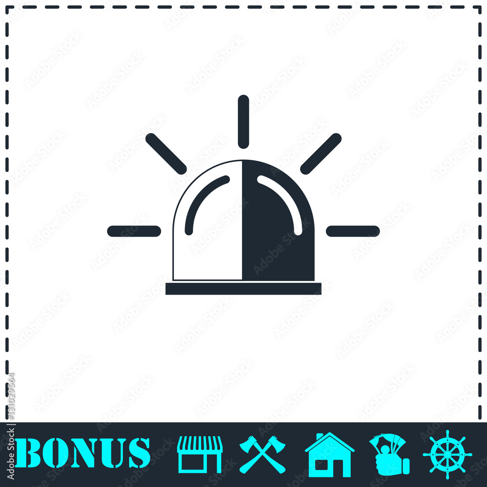 Siren icon flat Siren icon flat