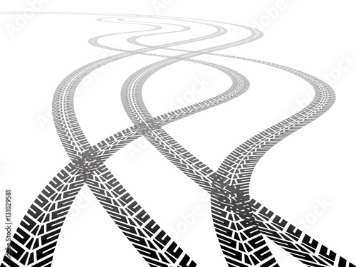 Perspective tyre tracks