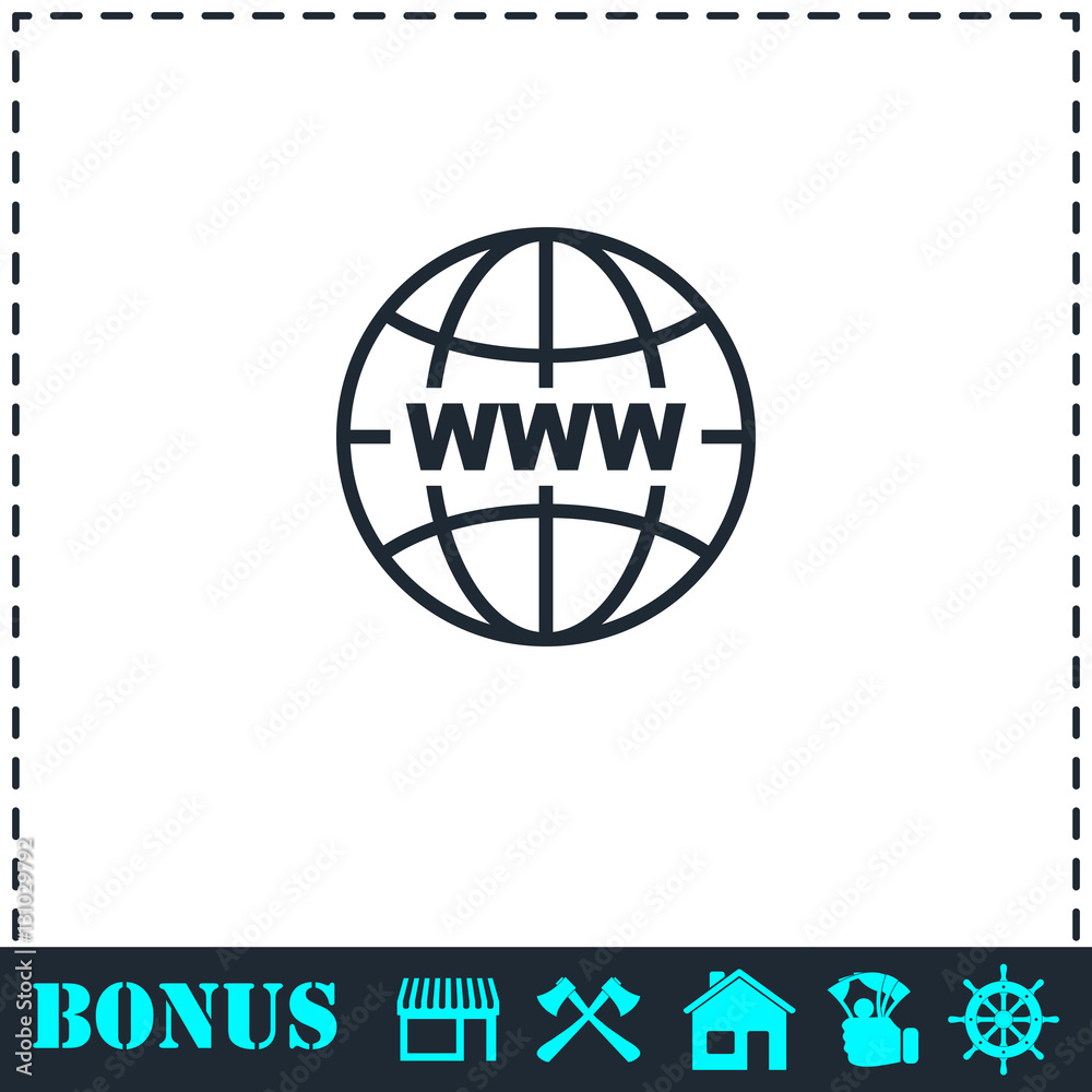 World Wide Web icon flat
