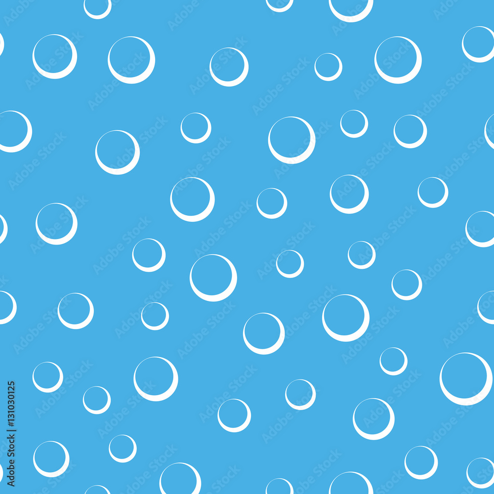 Abstract air bubbles underwater seamless pattern. EPS8 vector illustration.