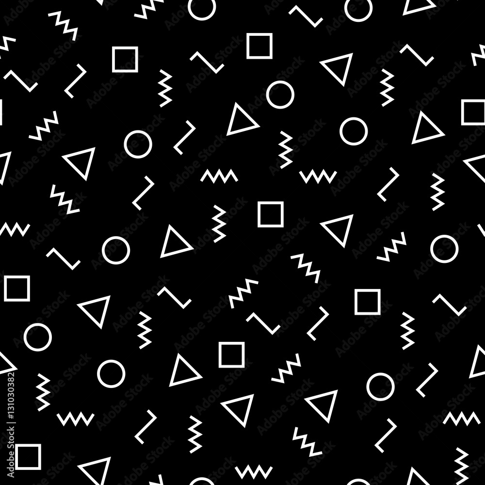 Vector modern abstract geometry memphis pattern. black and white seamless geometric background . subtle pillow and bed sheet minimal design. creative art deco. hipster fashion print Vector modern abstract geometry memphis pattern. black and white seamless geometric background . subtle pillow and bed sheet minimal design. creative art deco. hipster fashion print
