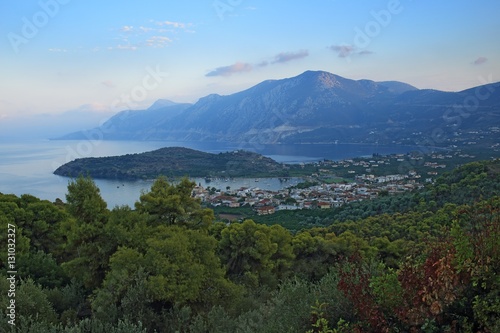 overlooking greek bay near Nea Epidauros photo