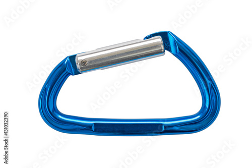 Closed snap-hook isolated on white background with clipping path