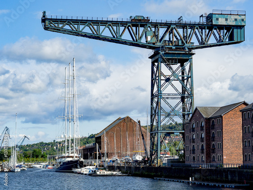 Crane at James Watt Marina Greenock on the Clyde, Scotland
