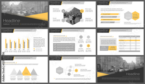 Infographic elements for presentation templates.