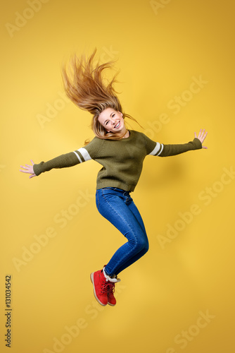 joyful leap