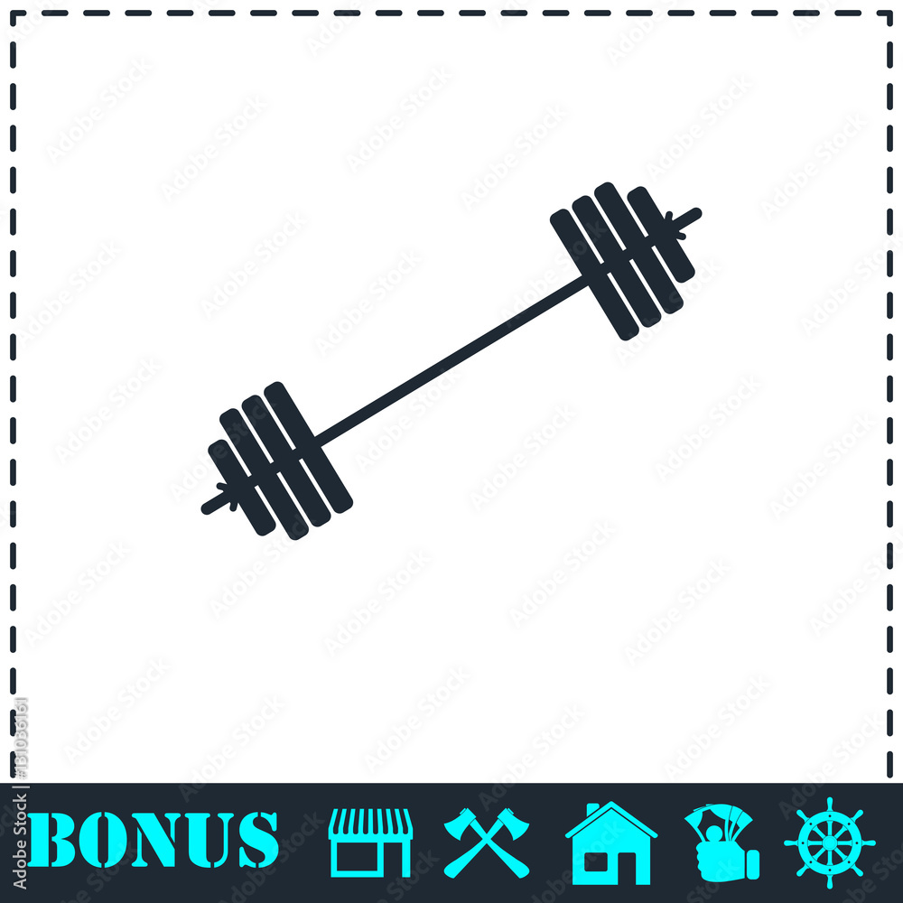 Free flex gear crossbar icon flat Free flex gear crossbar icon flat