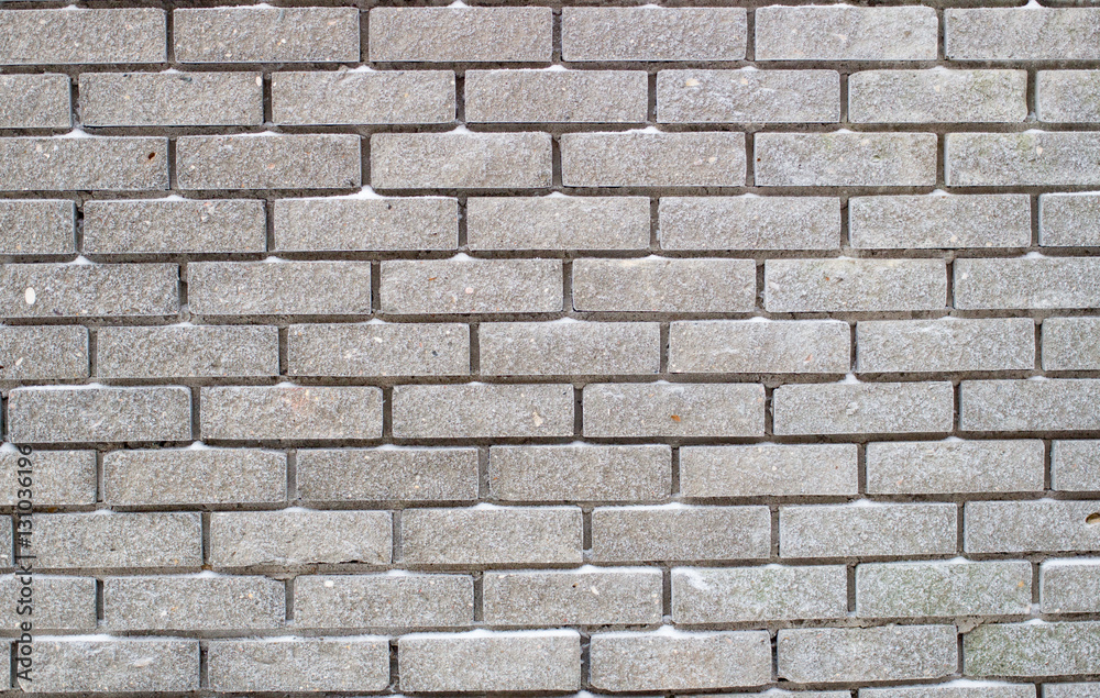 Gray brick wall for background and texture