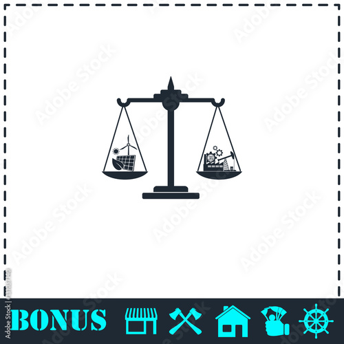 Eco concept icon flat