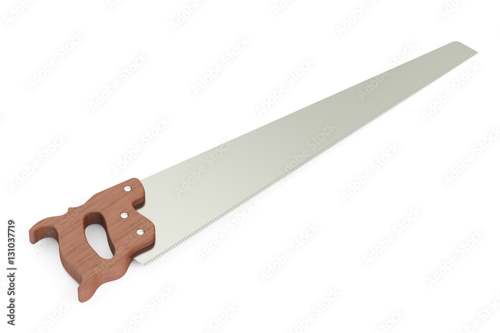Hand saw, 3D rendering