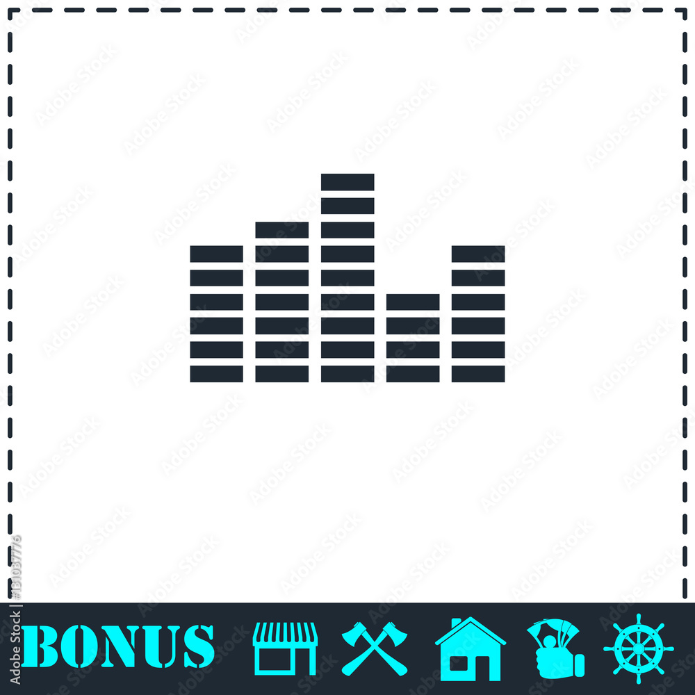 Equalizer icon flat