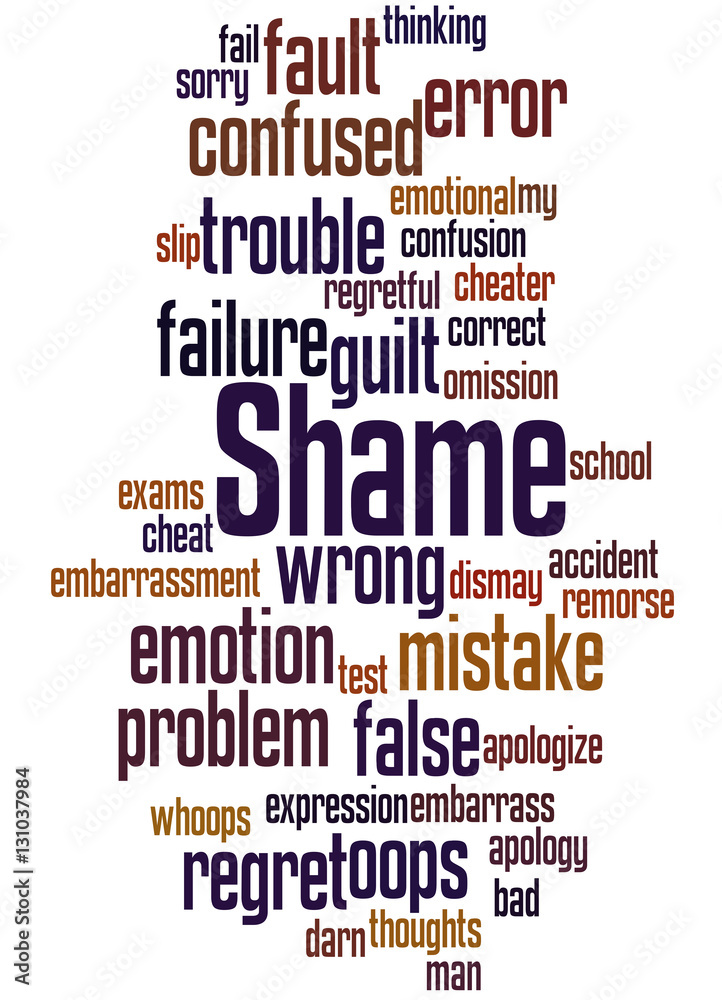 Obraz premium Shame, word cloud concept 6