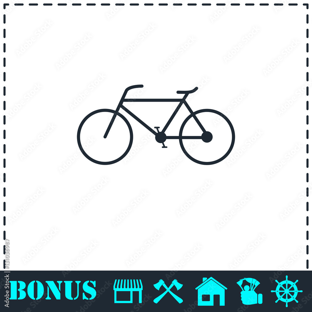 Obraz premium Bicycle icon flat