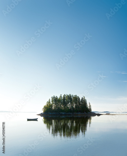 Small island off coast, Maine, USA