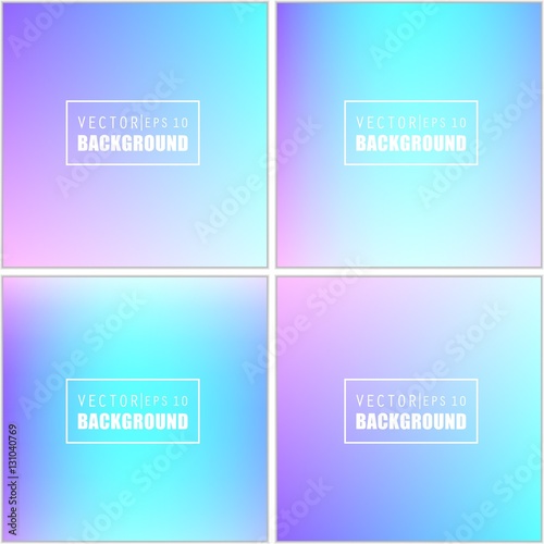 Abstract Creative concept vector multicolored blurred background set. For Web and Mobile Applications, art illustration template design, business infographic and social media, modern decoration