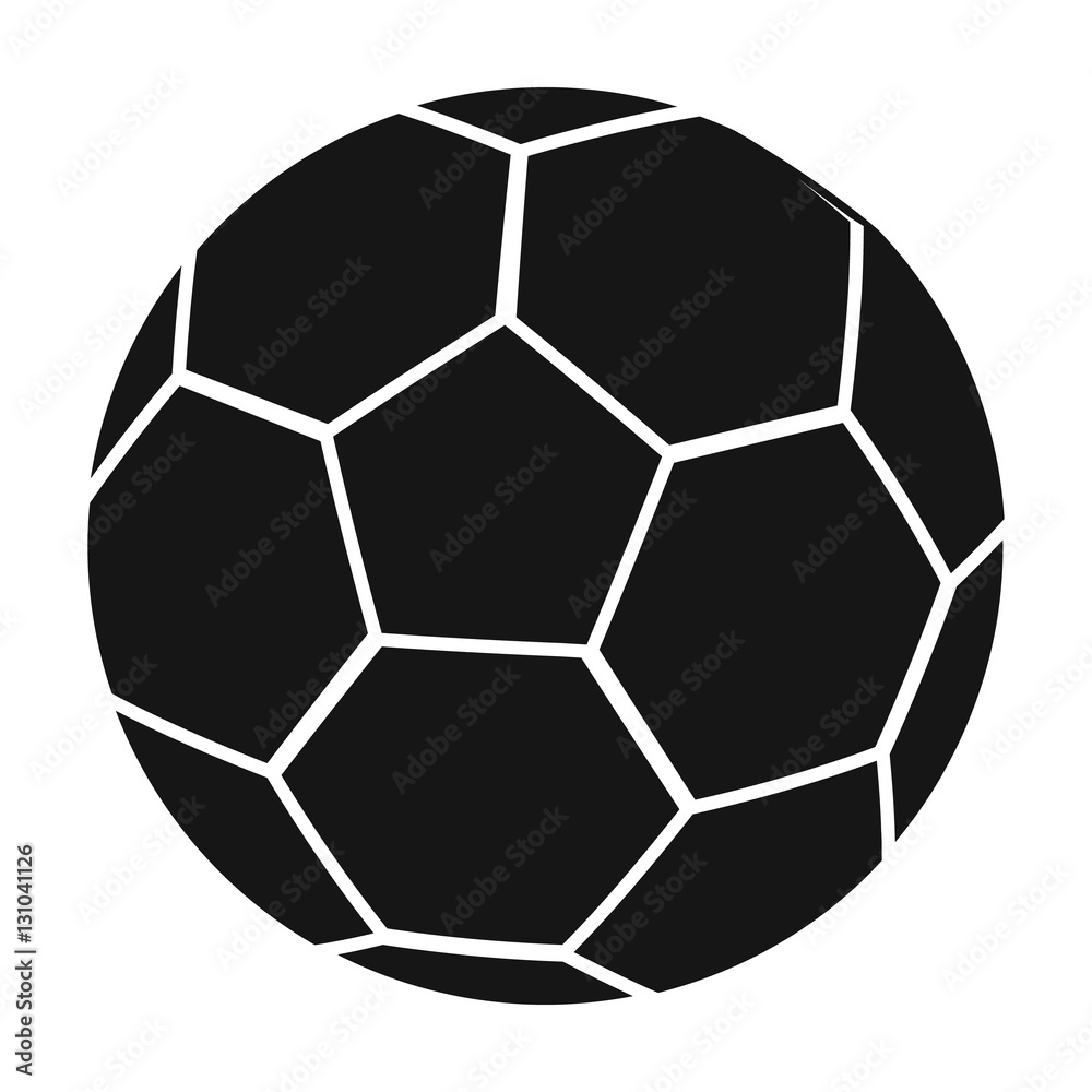 Naklejka Football ball icon in black style isolated on white background. England country symbol stock vector illustration.