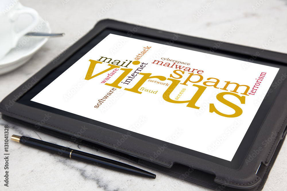 tablet with computer virus word cloud tablet with computer virus word cloud