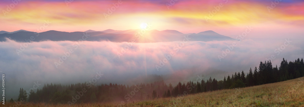 Morning in the Carpathian top