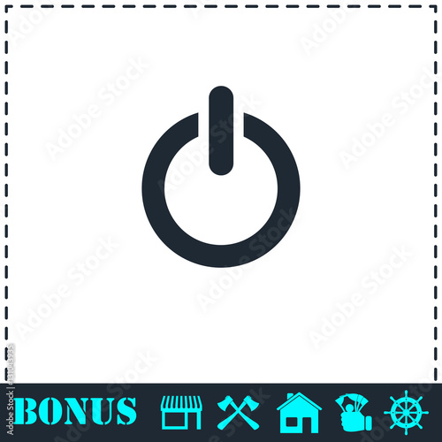 Power icon flat