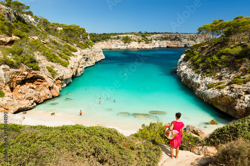 Calo des Moro, Mallorca. Spain. One of the most beautiful beaches in Mallorca.