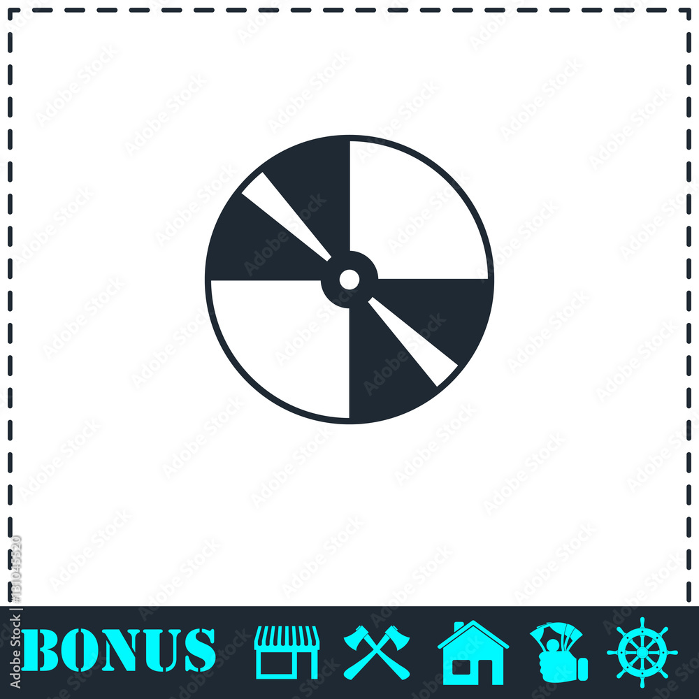 Disc icon flat Disc icon flat