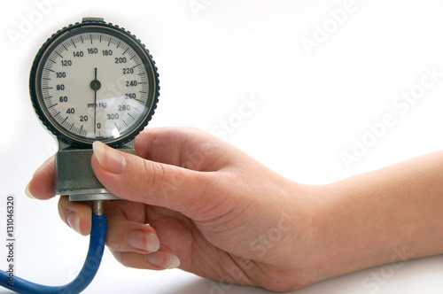 Blood pressure measuring device, selective focus.Close-up. 