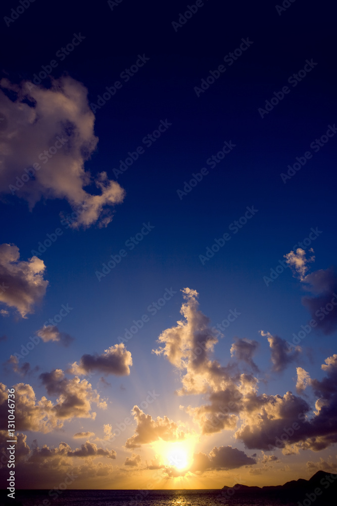 Sunset over water