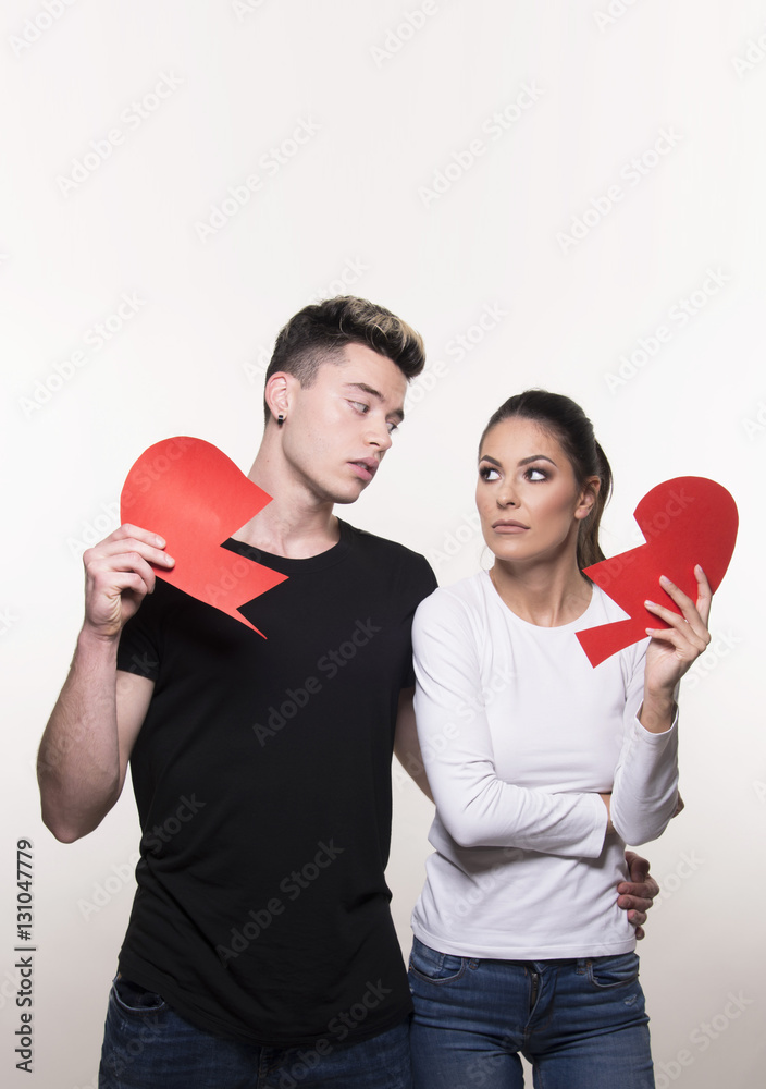 beautiful young couple in relationship love and fight concept beautiful young couple in relationship love and fight concept