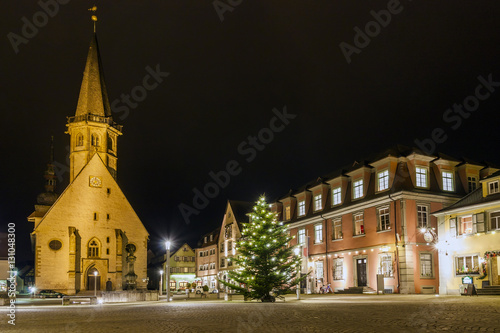 Marketplace of the historic town of Weikersheim, Baden-Wurttembe photo