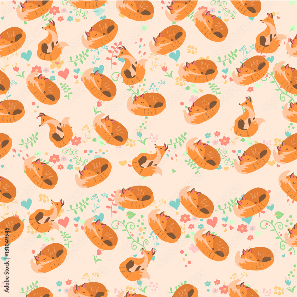 vector illustration of a cute fox vector illustration of a cute fox