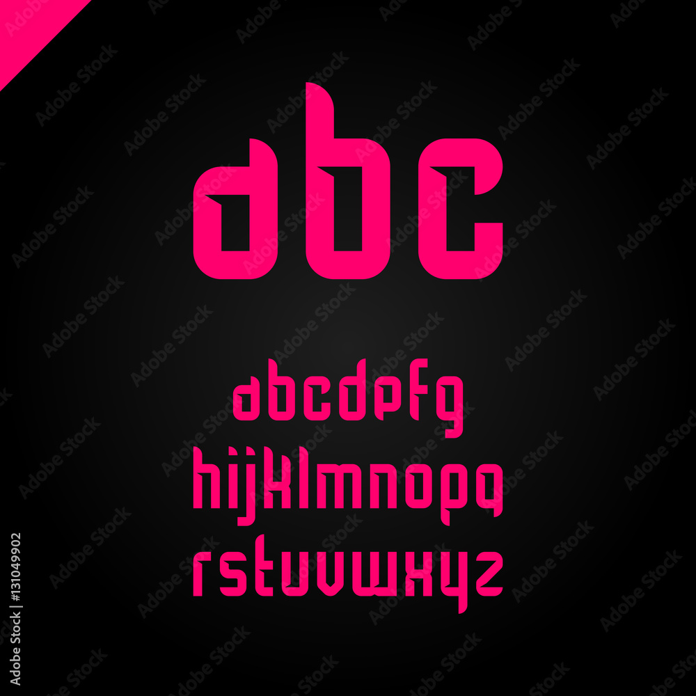 Vector square alphabet simple font and letter set Vector square alphabet simple font and letter set