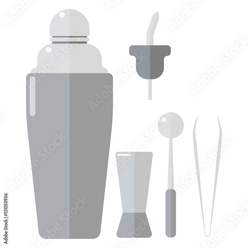 Barmen drinks shaker vector illustration.