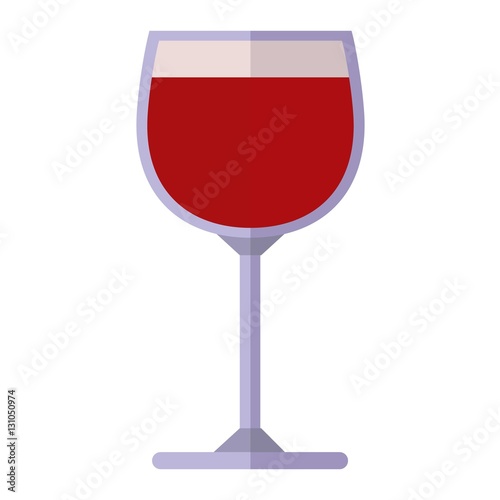 Glass of wine vector illustration.