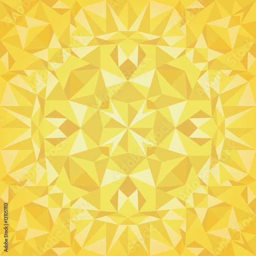 Vector Golden Triangles Foil Texture Seamless Pattern. Festive and Glowing Repeat Surface Design.