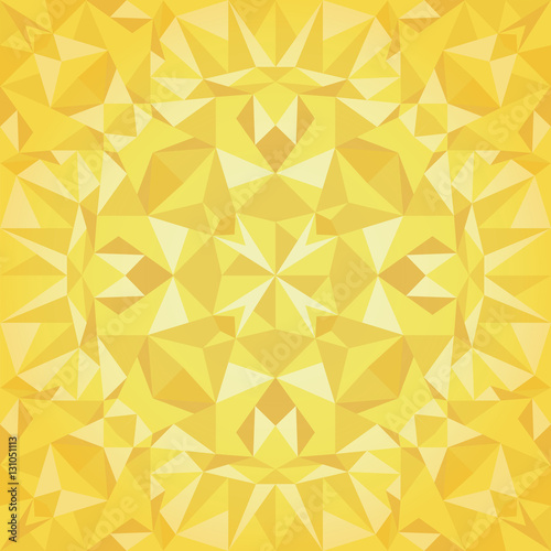 Vector Golden Triangles Foil Texture Seamless Pattern. Festive and Glowing Re...
