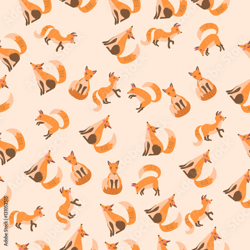 vector illustration of a cute fox © lacrimastella