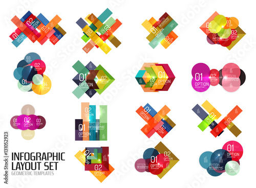 Set of buiness infographics templates