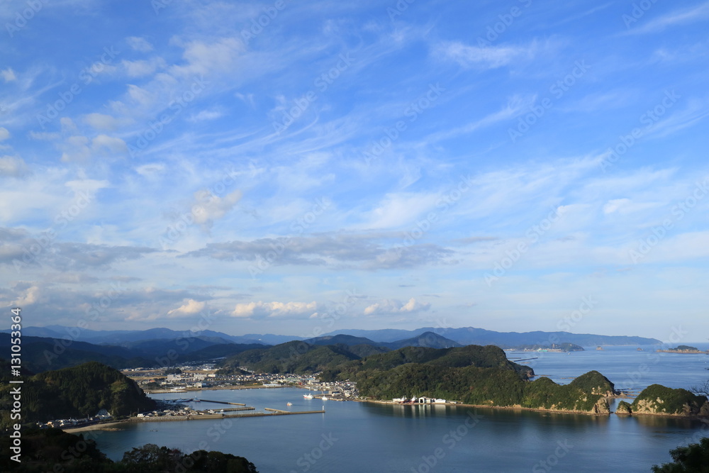 冬の南郷の海 道の駅南郷からの眺め 冬の南郷の海 道の駅南郷からの眺め