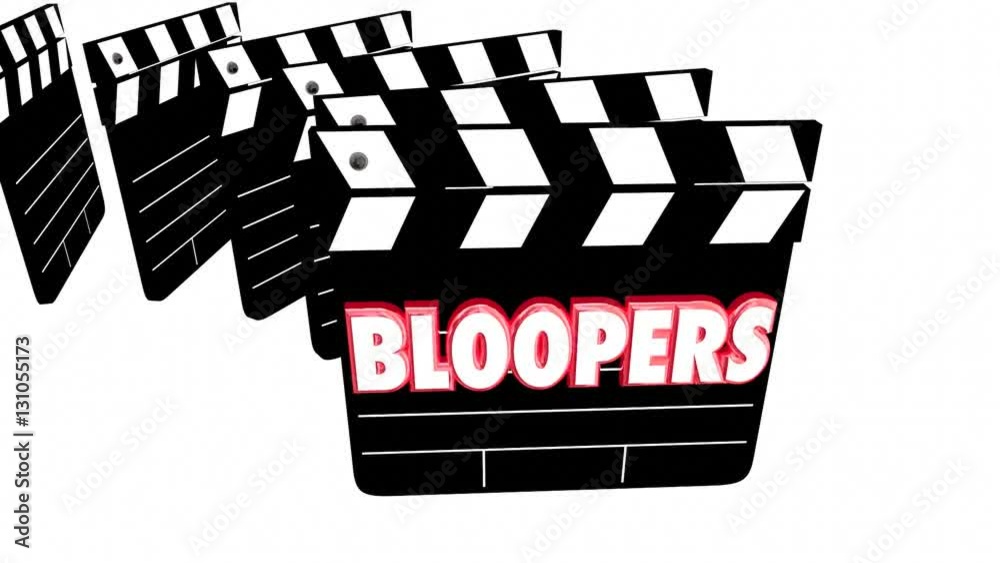 Bloopers Outtakes Mistakes Wrong Flubs Movie Clapper Boards 3d Animation