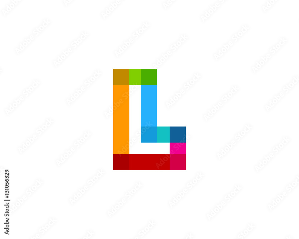 Letter L Colorful Line Logo Design Template Element Letter L Colorful Line Logo Design Template Element