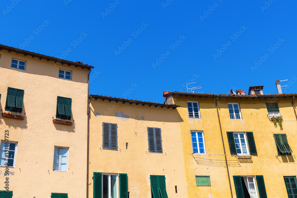 old buildings in Lucca, Italy