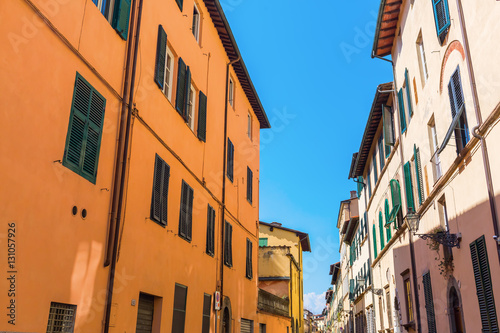 road with old buildings in Lucca