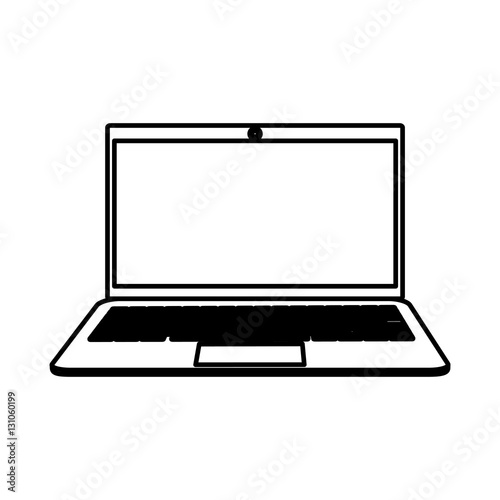 Laptop computer technology icon vector illustration graphic design