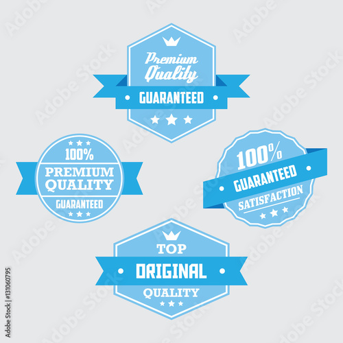 Blue Vintage Quality Labels