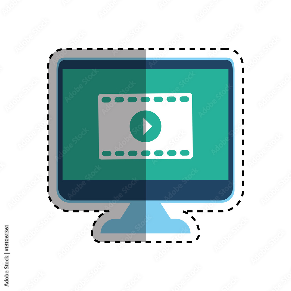 Modern tv technology icon vector illustration graphic design Modern tv technology icon vector illustration graphic design