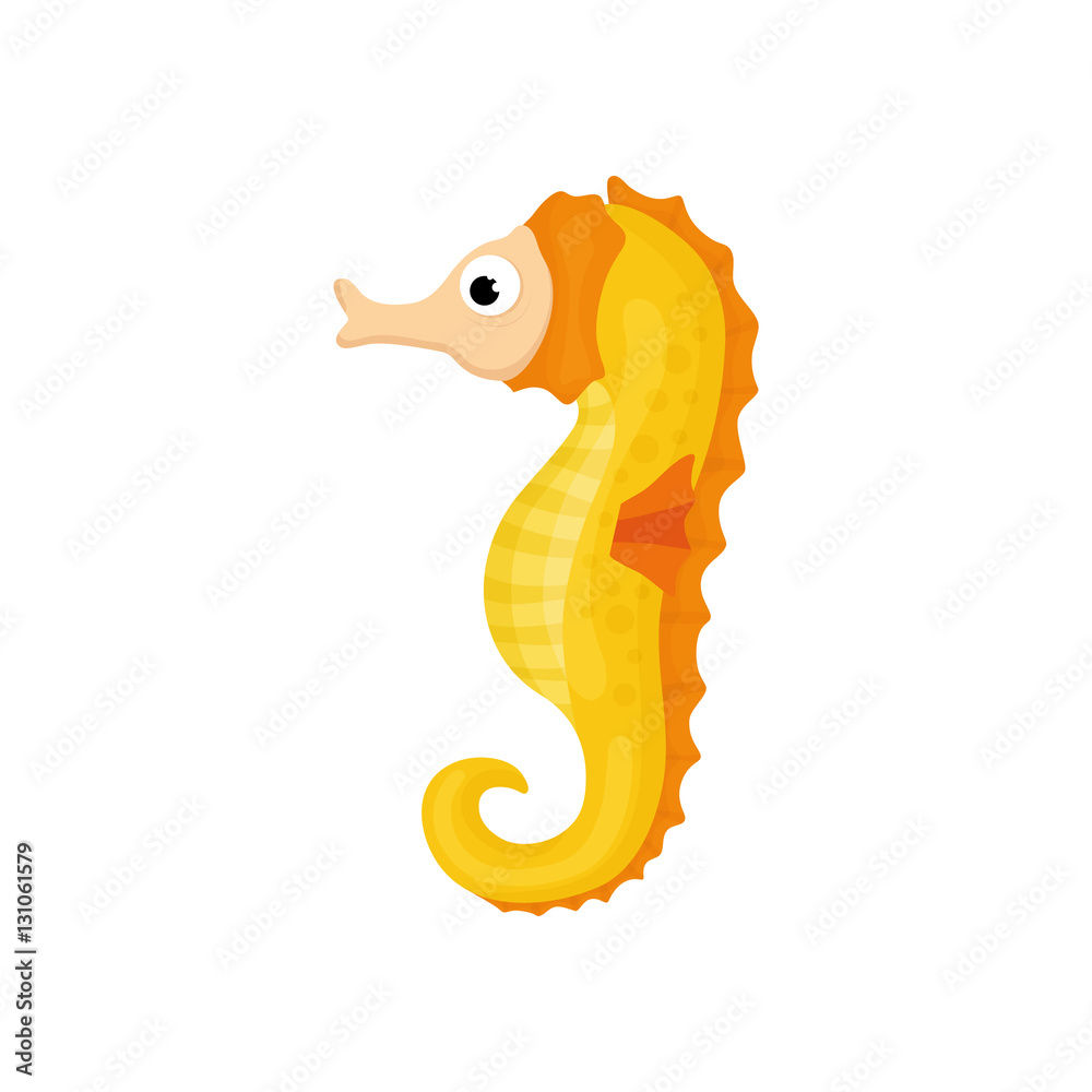Fototapeta premium Sea horse cartoon icon vector illustration graphic design